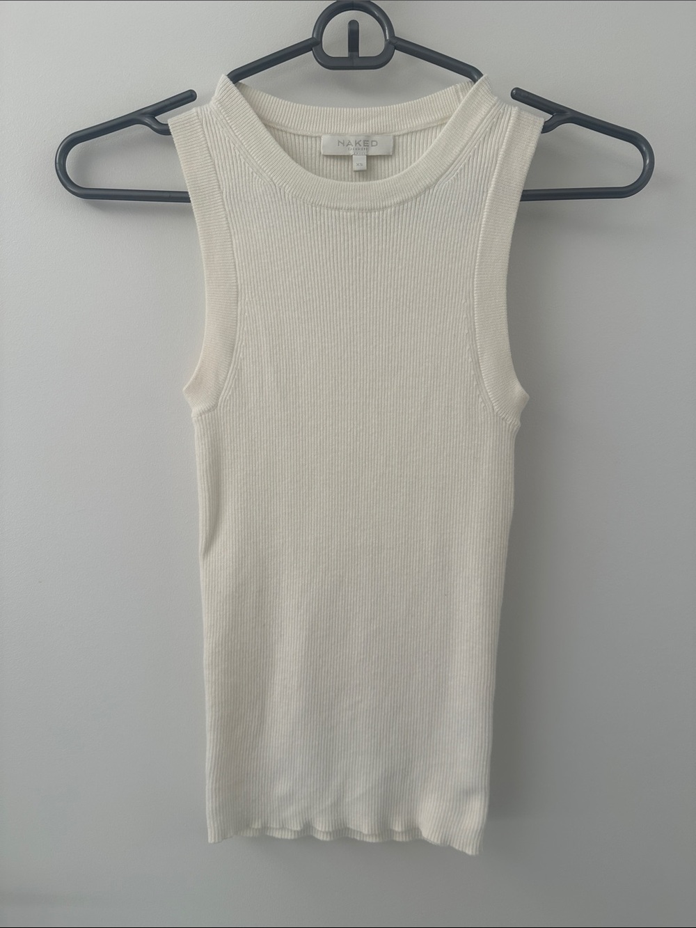 NWOT Naked Cashmere Cotton-Cashmere Alessia Tank, XS Ecru Cream WORN ONCE - Picture 3 of 6